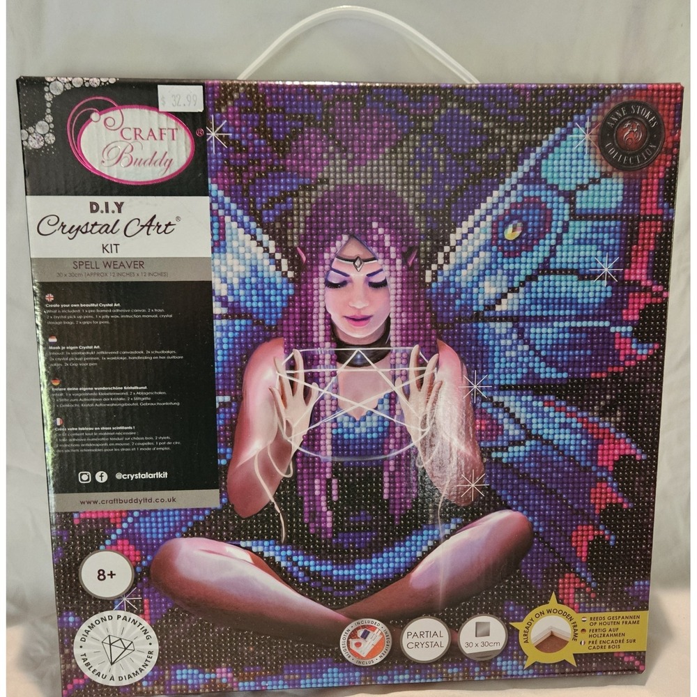 Craft Buddy DIY Crystal Art Kit Spell Weaver Anne Stokes 30x30cm New Sealed...